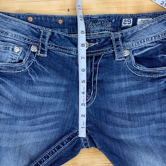 Miss Me Embellished Relaxed Boot Cut Jeans 29 x 33 - Picture 10 of 15